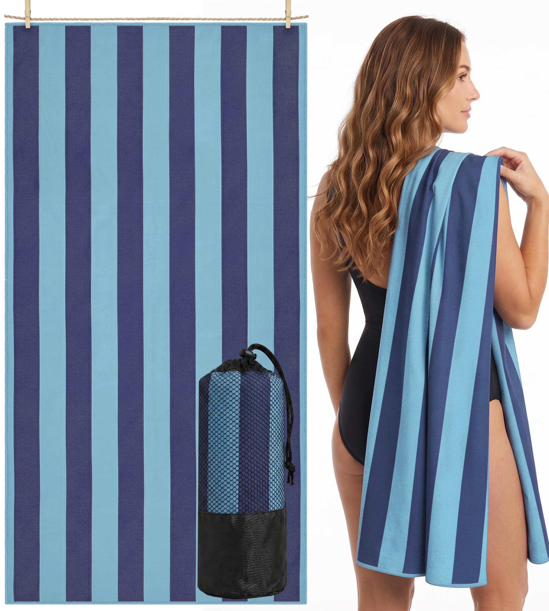 Utopia Towels - 1 Pack Microfiber Beach Towel (81 x 180 CM)