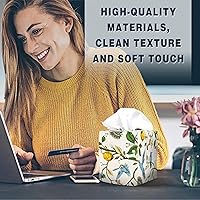 Vista 119 de Tissue Box Cover Square Decorative Tissue Box Holder Cute Funny Cube Tissue Case Cover-Alpaca Tissue Box Cover