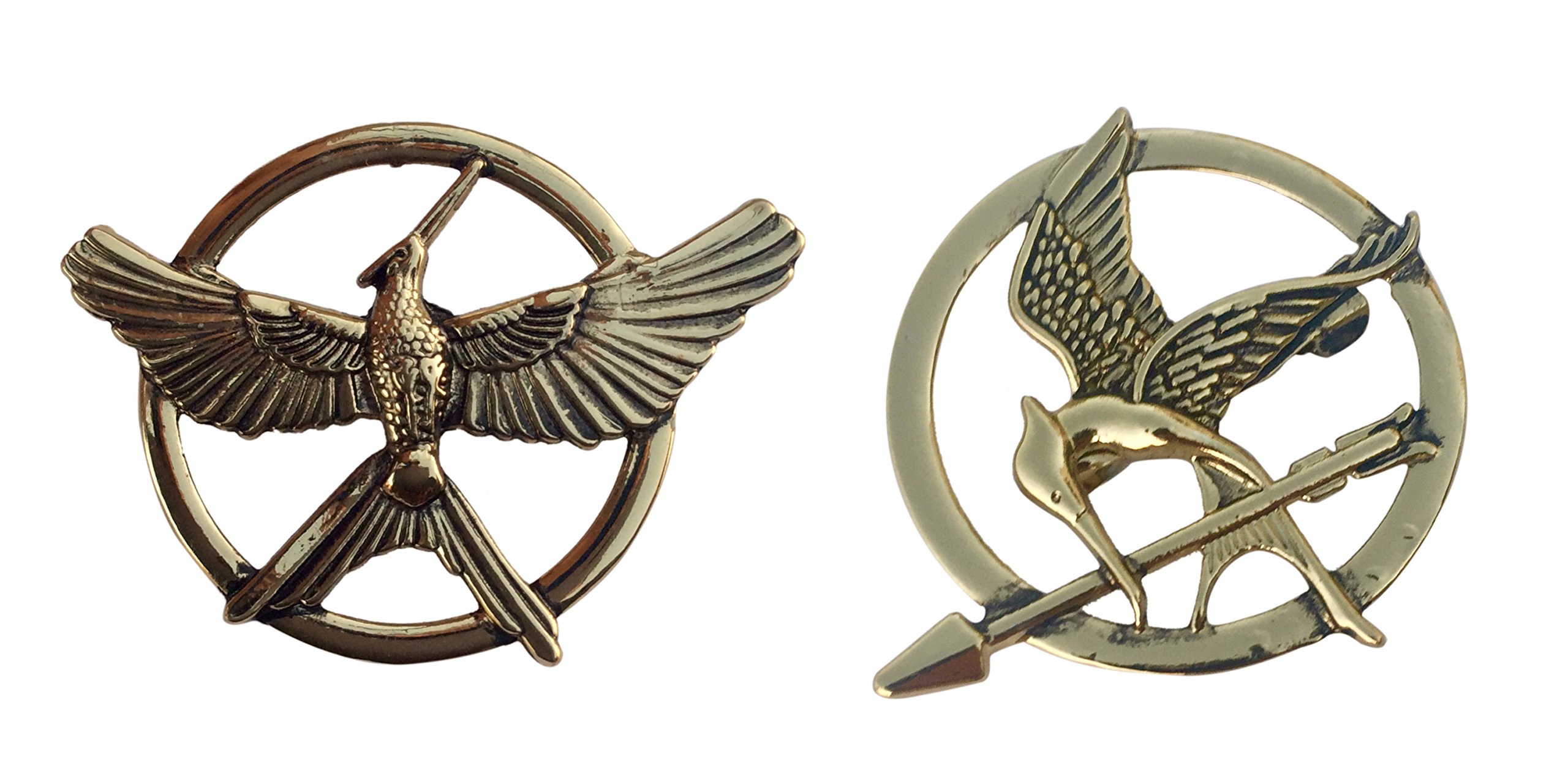 FURE Combo of Hunger Games Mockingjay Bird & Arrow Brooch