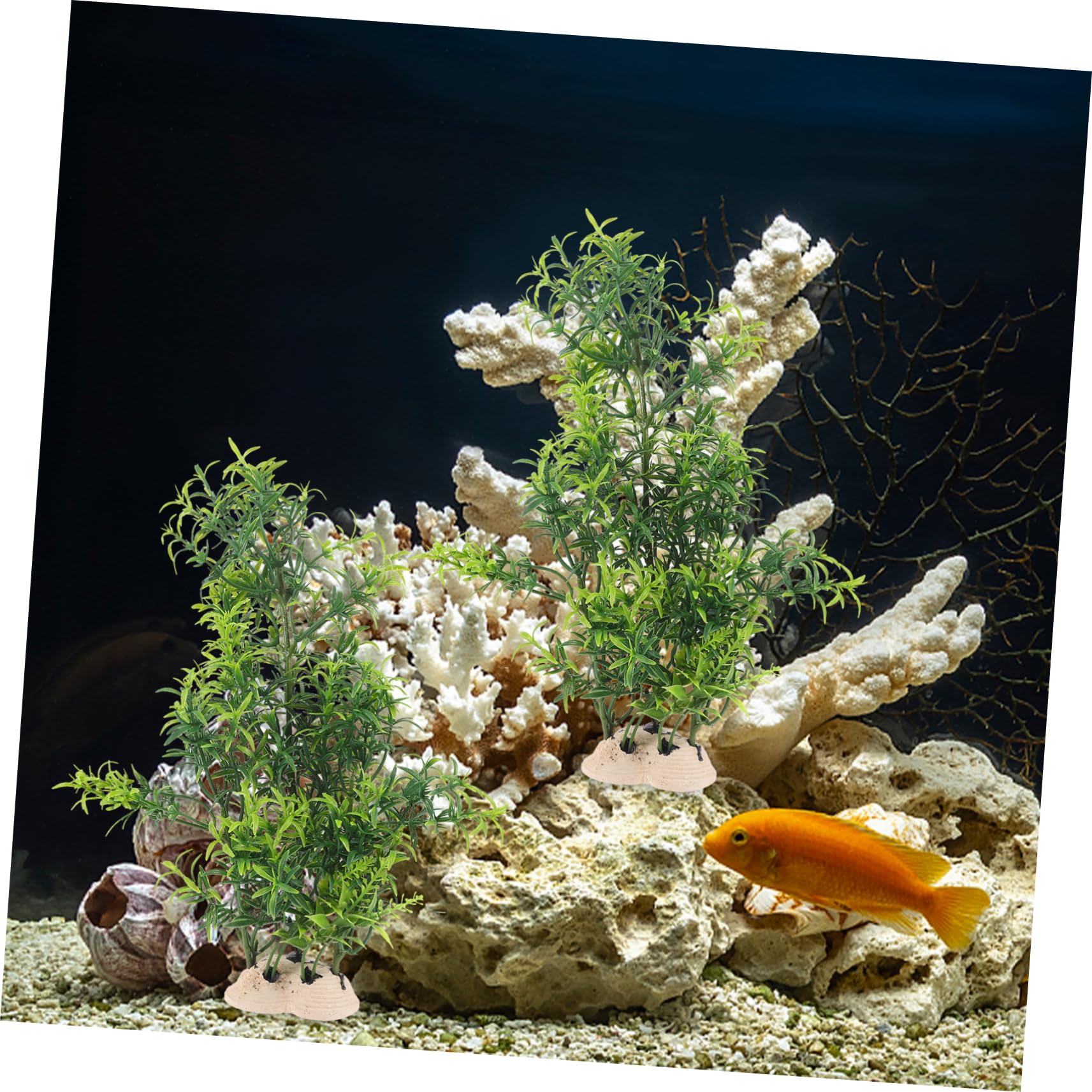 Sosoport 2piezas Acuario Decoración De Plantas Artificiales Bonsái De Pino Falso para Acuarios y Terrarios Accesorios De Paisajismo Acuático Diseño Lifelike para Peceras y Reptiles