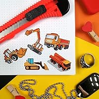 Vista 6 de BulbaCraft 100 Piezas de Adhesivos de Construcción - Suministros para Fiesta de Cumpleaños de Construcción, Regalos para Mujeres y Hombres