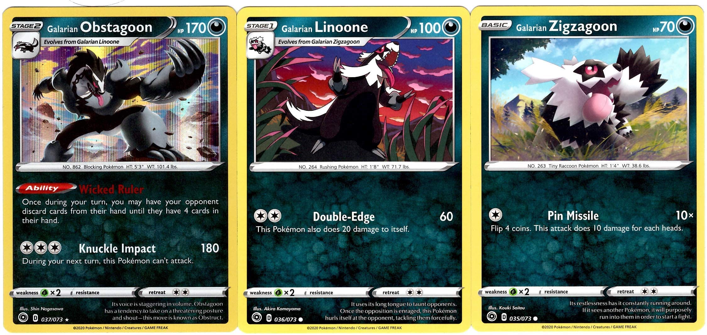 Galarian Obstagoon 037/073 Champion's Path Evolution Pokemon Card Set Foil  Level 2: Amazon.de: Toys