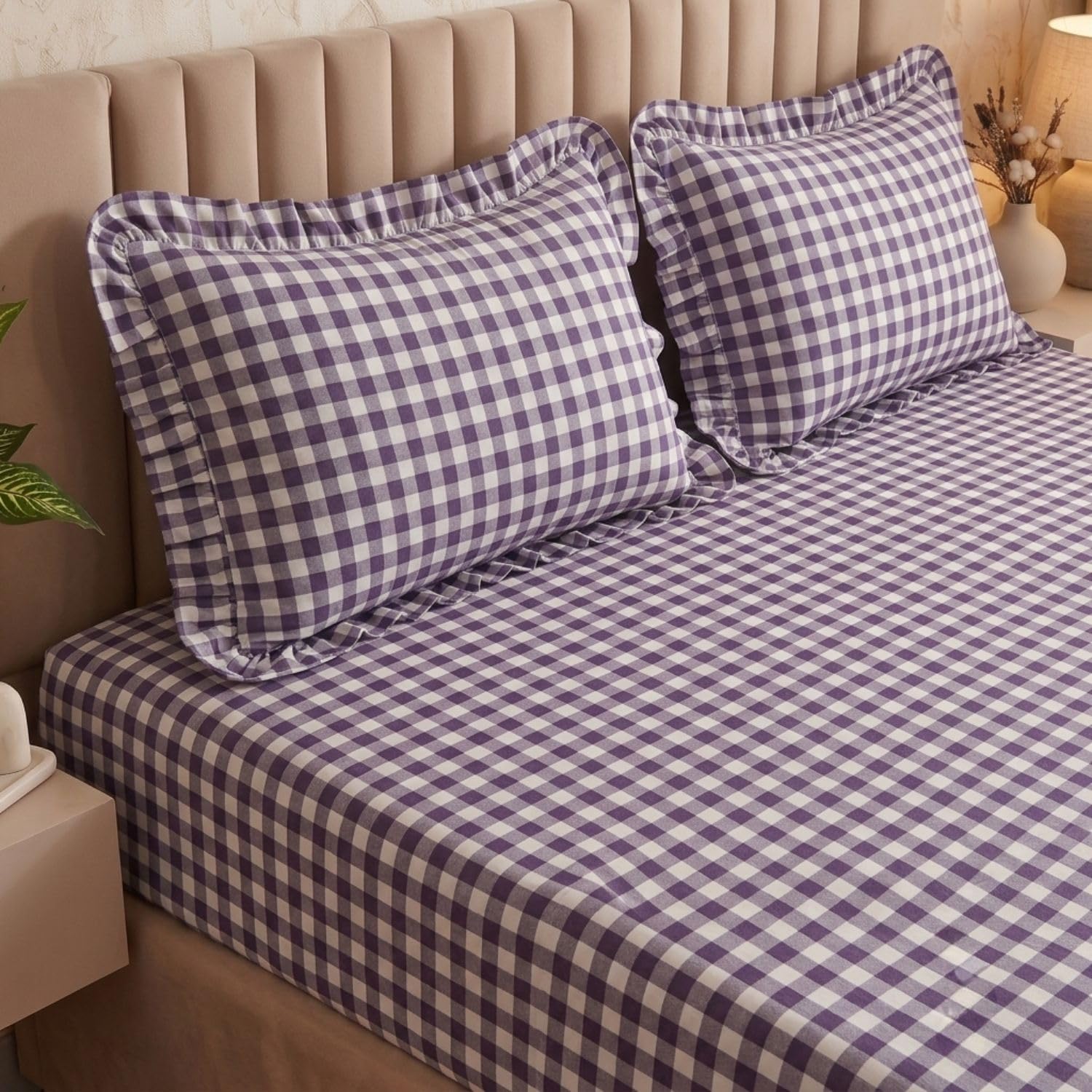 Boho Fitted Bedsheet - Yellow Abstract Design -17