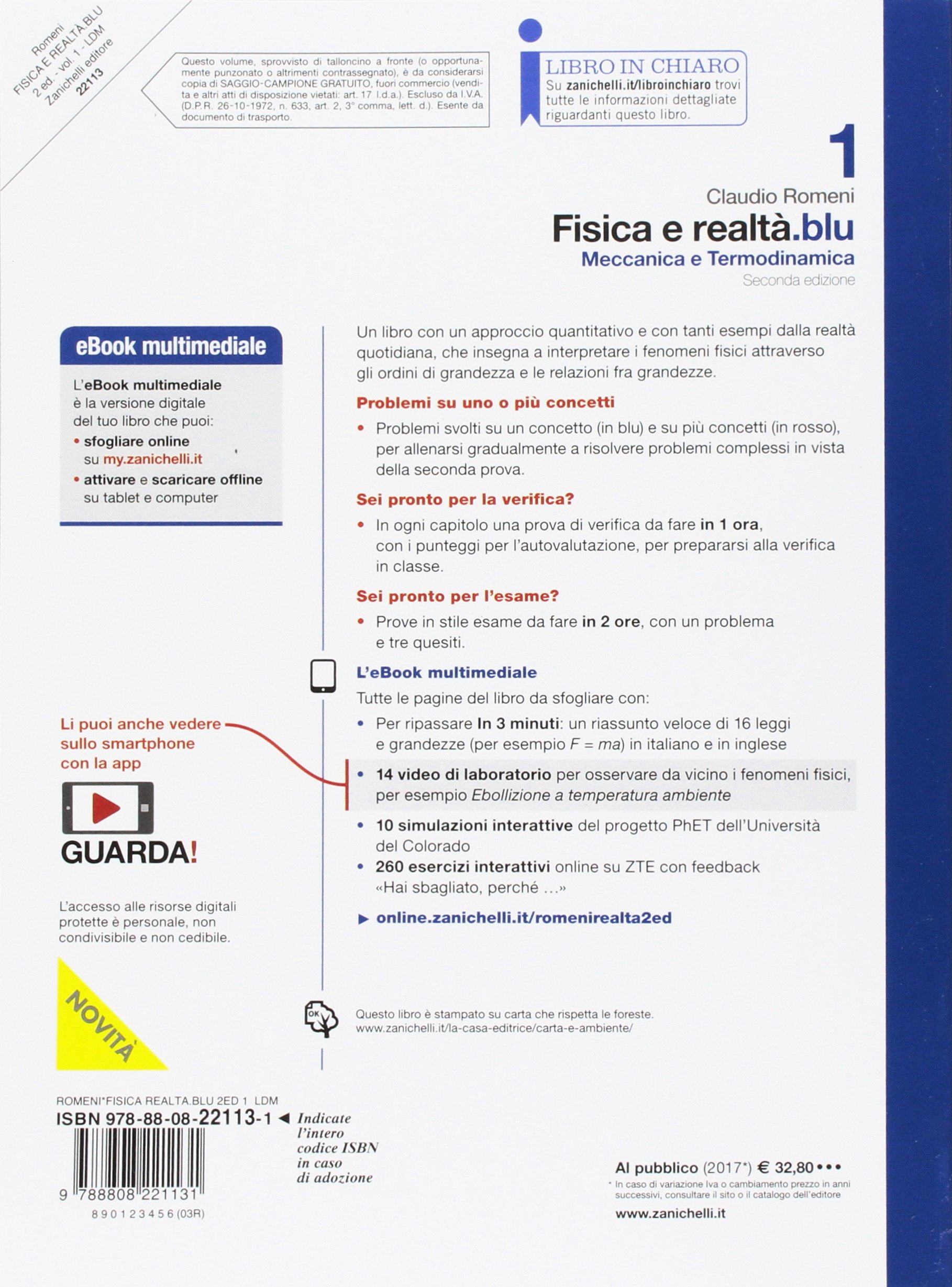 Fisica e realtà.blu. Per le Scuole superiori. Con Contenuto digitale (fornito elettronicamente). Fondamenti dinamica e termodinamica (Vol. 1)