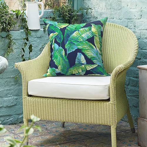 Miniatura 6 de Juego de 2 fundas de almohada decorativas para exteriores de 20 x 20 pulgadas, fundas cuadradas modernas para patio, porche, jardín, oficina en