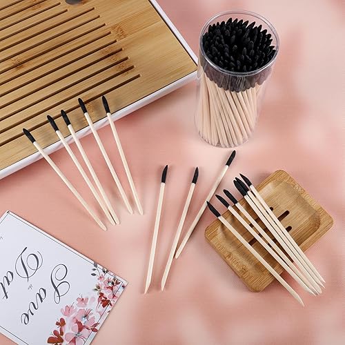 Miniatura 6 de 150 palitos de lijado, palillo de lijado de detalles finos con caja de almacenamiento para modelos de plástico, madera, pasatiempos, carpintería,