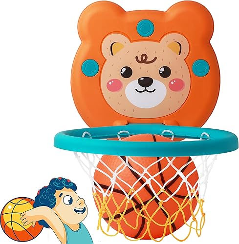 Aro de baloncesto para niños y niñas, bebé pequeño, juguete de juego deportivo de interior con mini red de bomba de pelota de baloncesto, aro