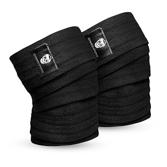 Gymreapers Knee Wraps for Weightlifting & Powerlifting 2M Heavy Duty Compression for Squats, Strength Training, Knee Support & Protection for Men & Women