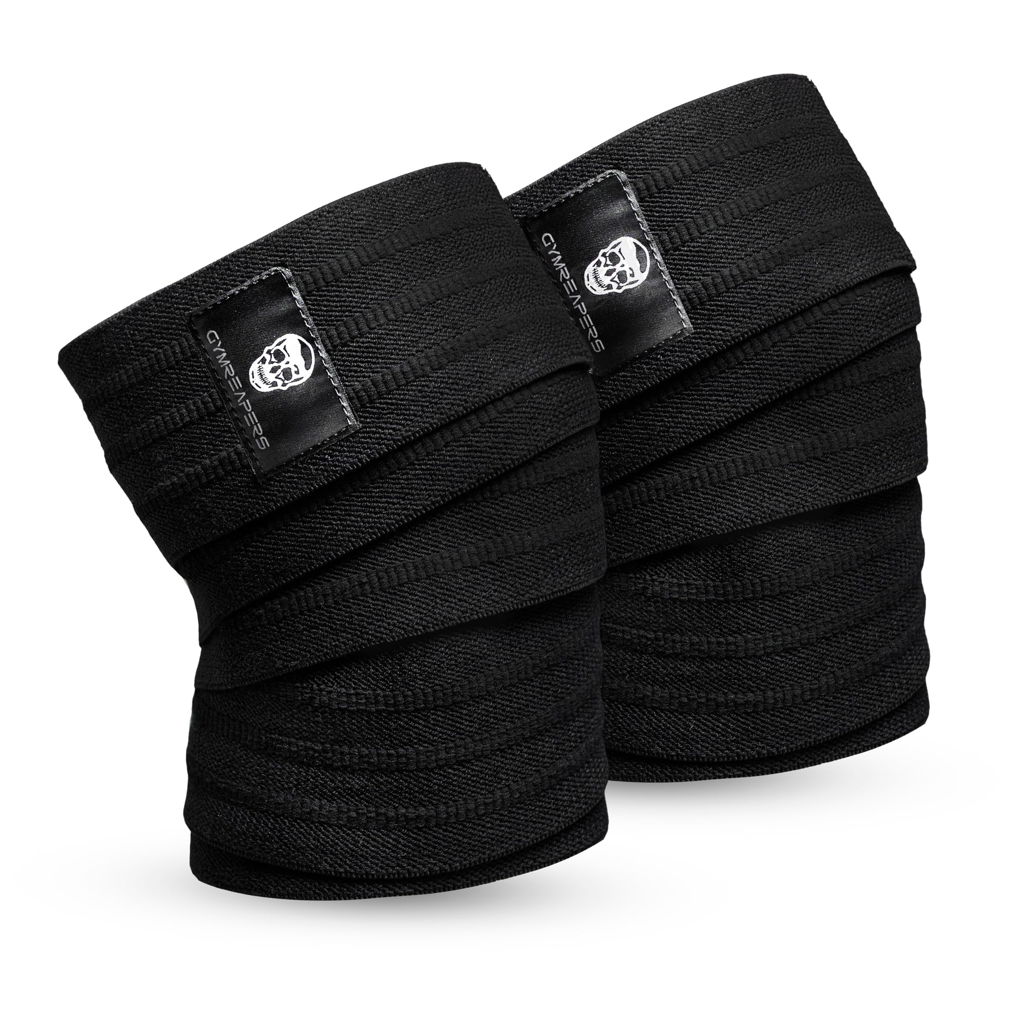 Gymreapers Knee Wraps for Weightlifting & Powerlifting – 2M Heavy Duty Compression for Squats, Strength Training, Knee Support & Protection for Men &