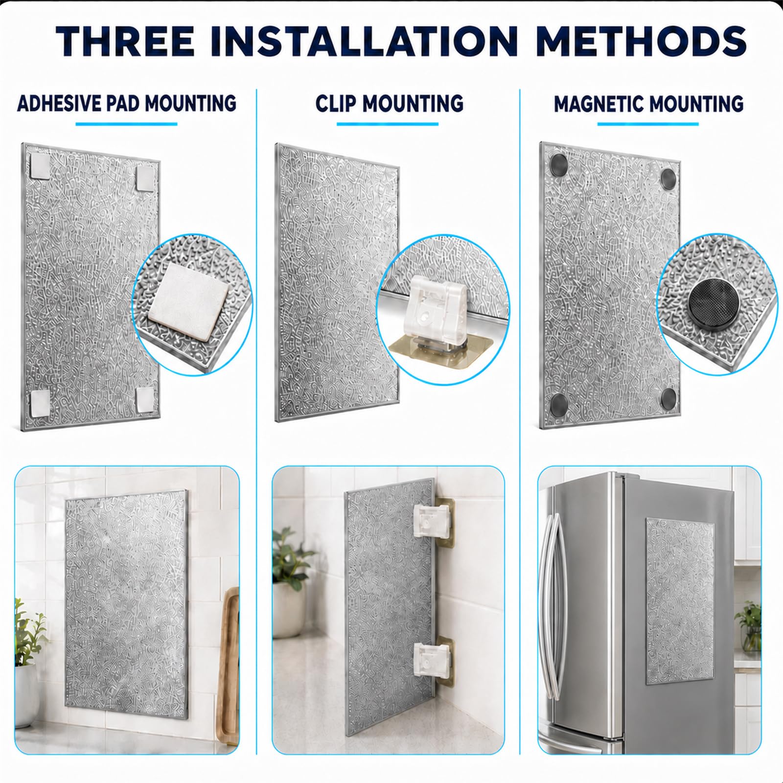 Panel de protección térmica,Panel de protección térmica de Aluminio,Panel Aislante térmico para refrigerador,Protector térmico Cocina,para Estufa,Armario de Cocina y protección de Pared