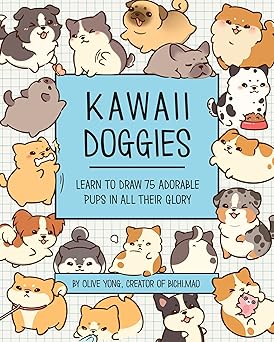 Kawaii Doggies:Lea to Draw 75 Adorable Pups in All their Glory (Volume 7) (Kawaii Doodle, 7)