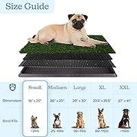 Vista 8 de Almohadilla de Césped Artificial para Orina de Cachorros para Perros y Mascotas Pequeñas - Almohadillas de Césped Reutilizables de 4 Capas de 16x20