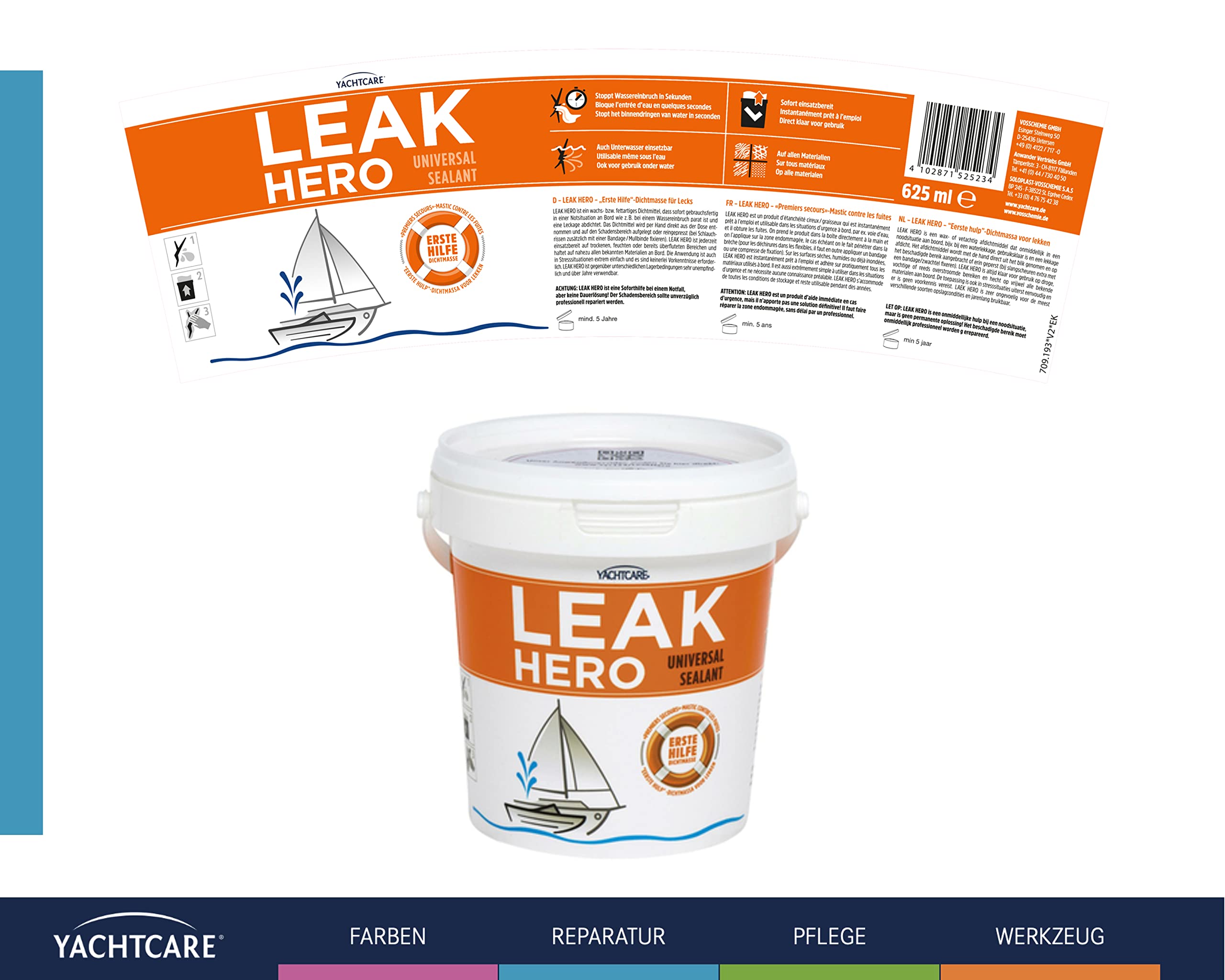 Yachtcare Leak Hero 625ML – uszczelnienie wycieku w sytuacjach awaryjnych zawsze na pokładzie
