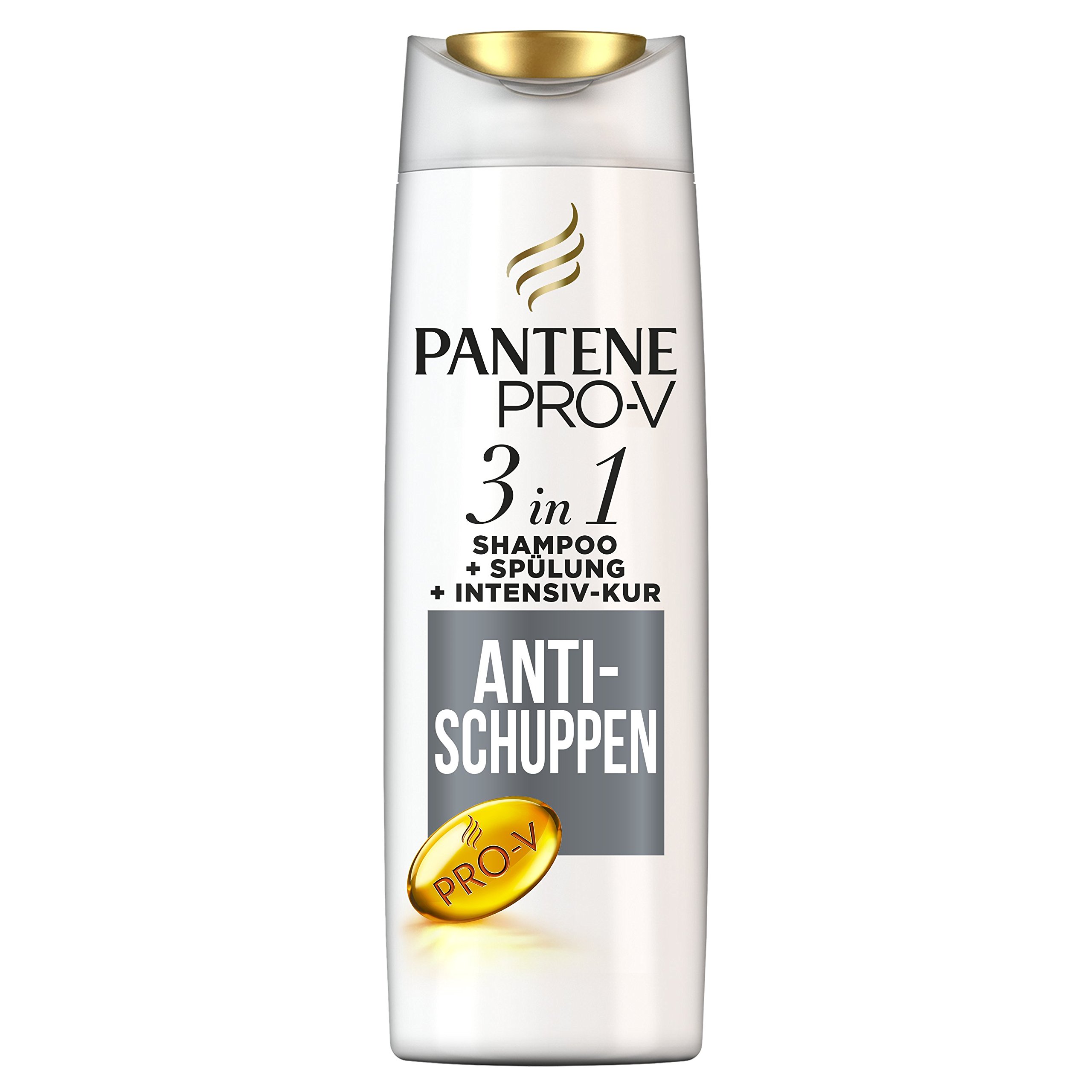 Pantene Pro-V szampon przeciwłupieżowy 3 w 1 + odżywka pielęgnacyjna + intensywna pielęgnacja, formuła Pro-V + przeciwutleniacze, do wszystkich rodzajów włosów, 400 ml