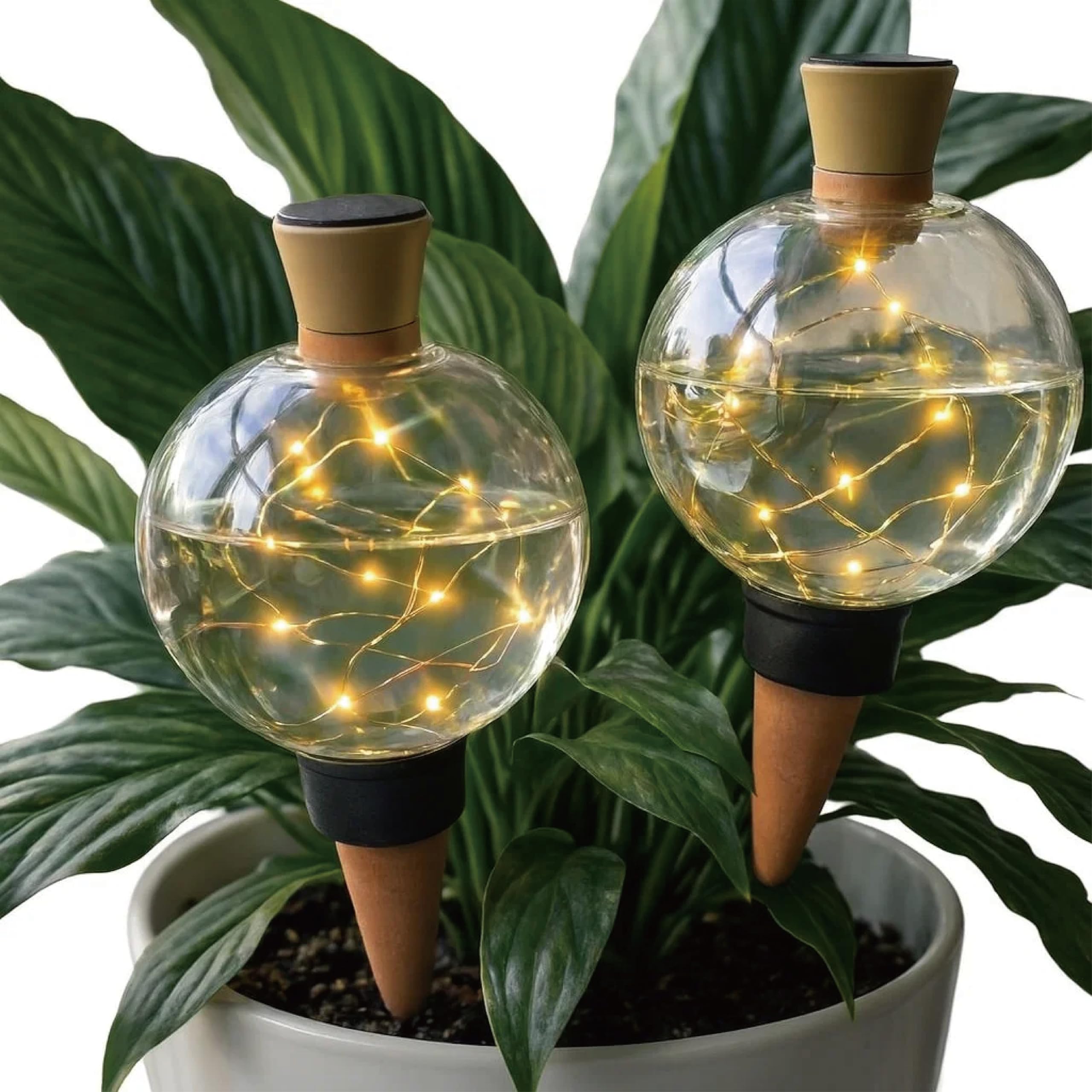 View 1 of **MISSING PARTS**
19 oz Extra Large Plant Self Watering Globes Top Fill, LED Night Light Classic Globe Plastic Water Bulbs, Automatic Plant Waterer for Indoor Outdoor Houseplants, Slow Release Planter Insert, 2 Pack