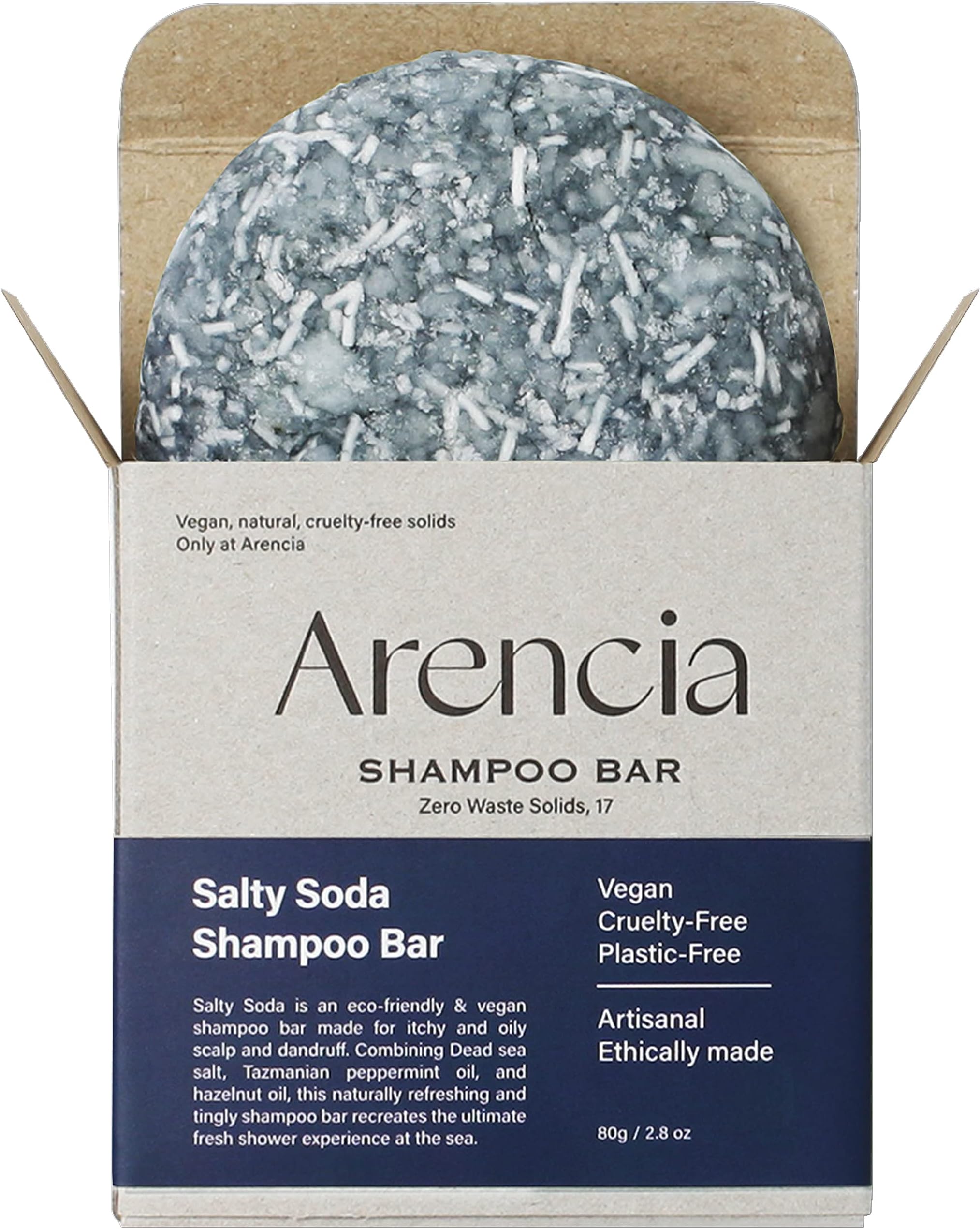 Salty Soda shampoo bar for normal to oily hair + dandruff concern