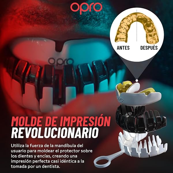 OPRO Protector Bucal Instant Custom-Fit para Brackets – Bucal para Boxeo, MMA, BJJ, Rugby y Hockey – Autoajustable – con Garantía Dental Incluida - 4