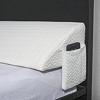 Vista 13 de Vekkia Almohada de cuña de cama Queen para cabecero, espuma de alta densidad rellena huecos (0-5.5 pulgadas) entre el colchón y la cabecera