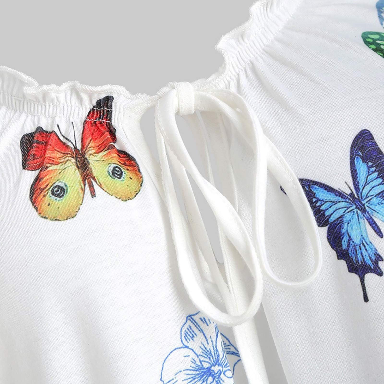 Haut Tunique WHITE STUFF Taille 12 - Imprimé Papillons Marron/Multi - Occasion TBE