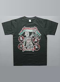 Amazon | [against] ロックTシャツ ヴィンテージ加工 Metallica