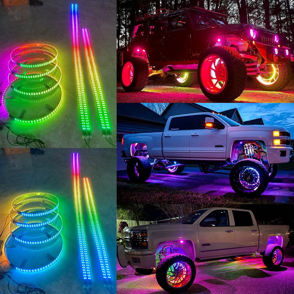 Tzvmny Lighting Double Row Dual Raw Dream Color Chasing Flow Series 17.5