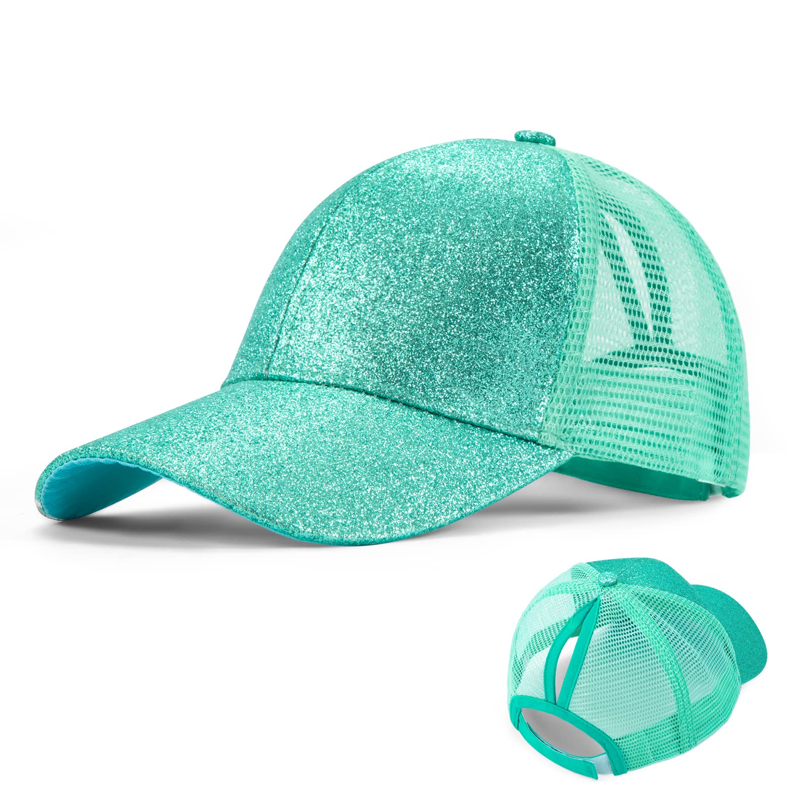 Berkelen Gorra de Béisbol para Niñas Transpirable Ajustable Gorra de Béisbol de Cola de Caballo Sombrero de Sol de Verano para Deporte Vacaciones Playa
