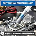 SWAPKART Thermal Compound Paste Use in Coolers Heat Sink for CPU and Chipsets (Grey, 30 g)(Pack of 2) gallery image