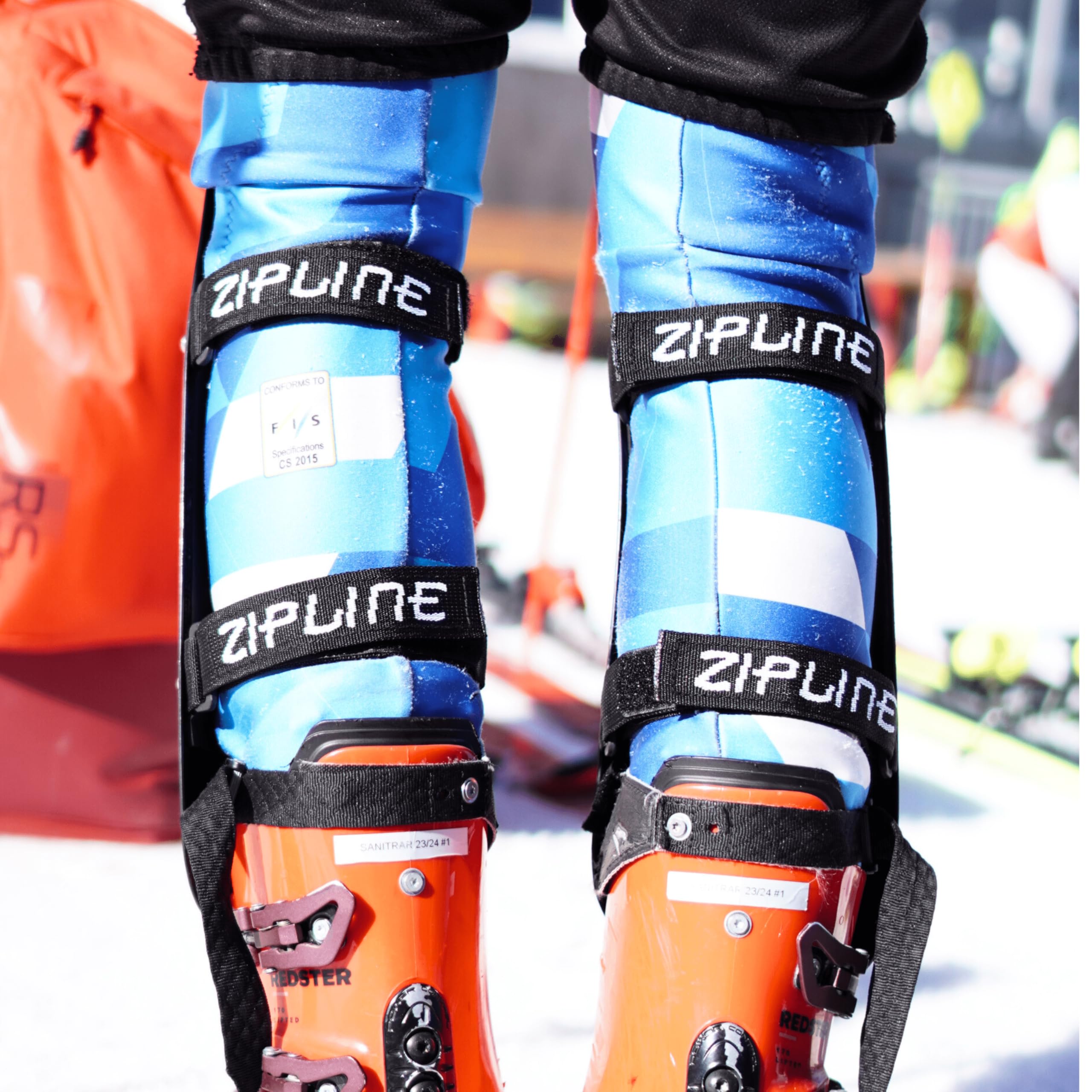 Zipline Racing Ski Shin Guard (Carbon, Large - 16