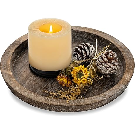 Rustic Wood Candle Holder by Romadedi