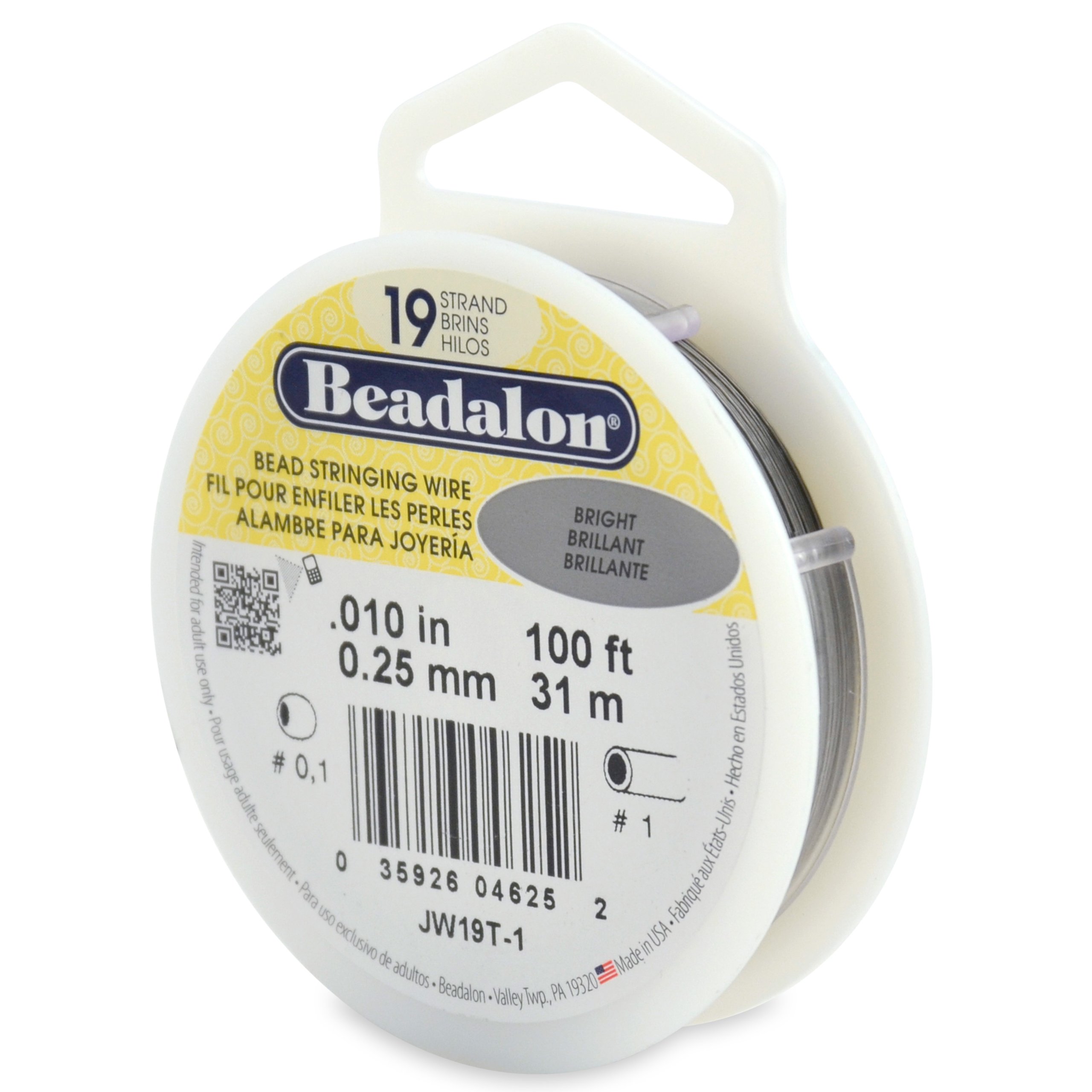 Beadalon 31 M 0,25 Mm Bobine De Fil 19 Brins Brillant