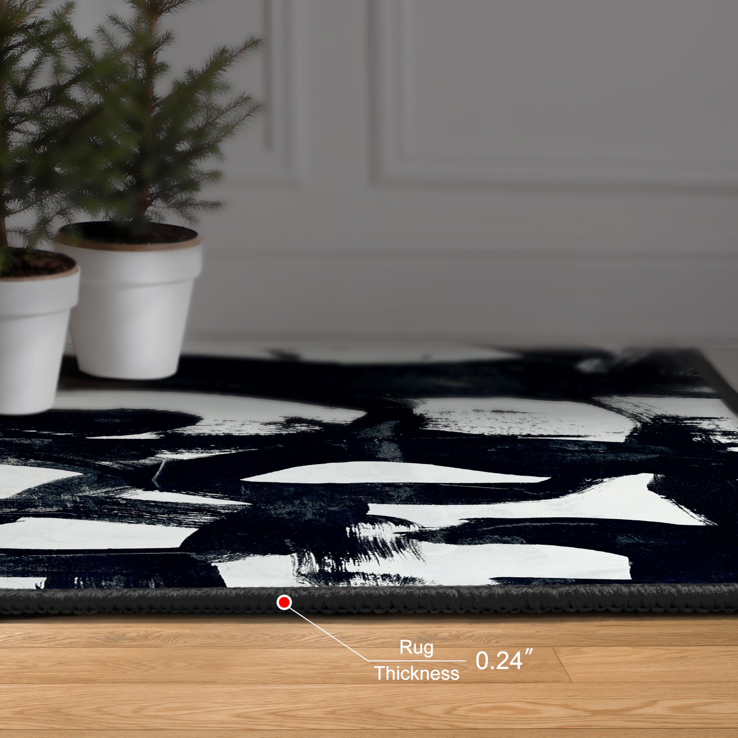 Empire Art Direct Graffiti Tangle I Washable Abstract Art Area Rug