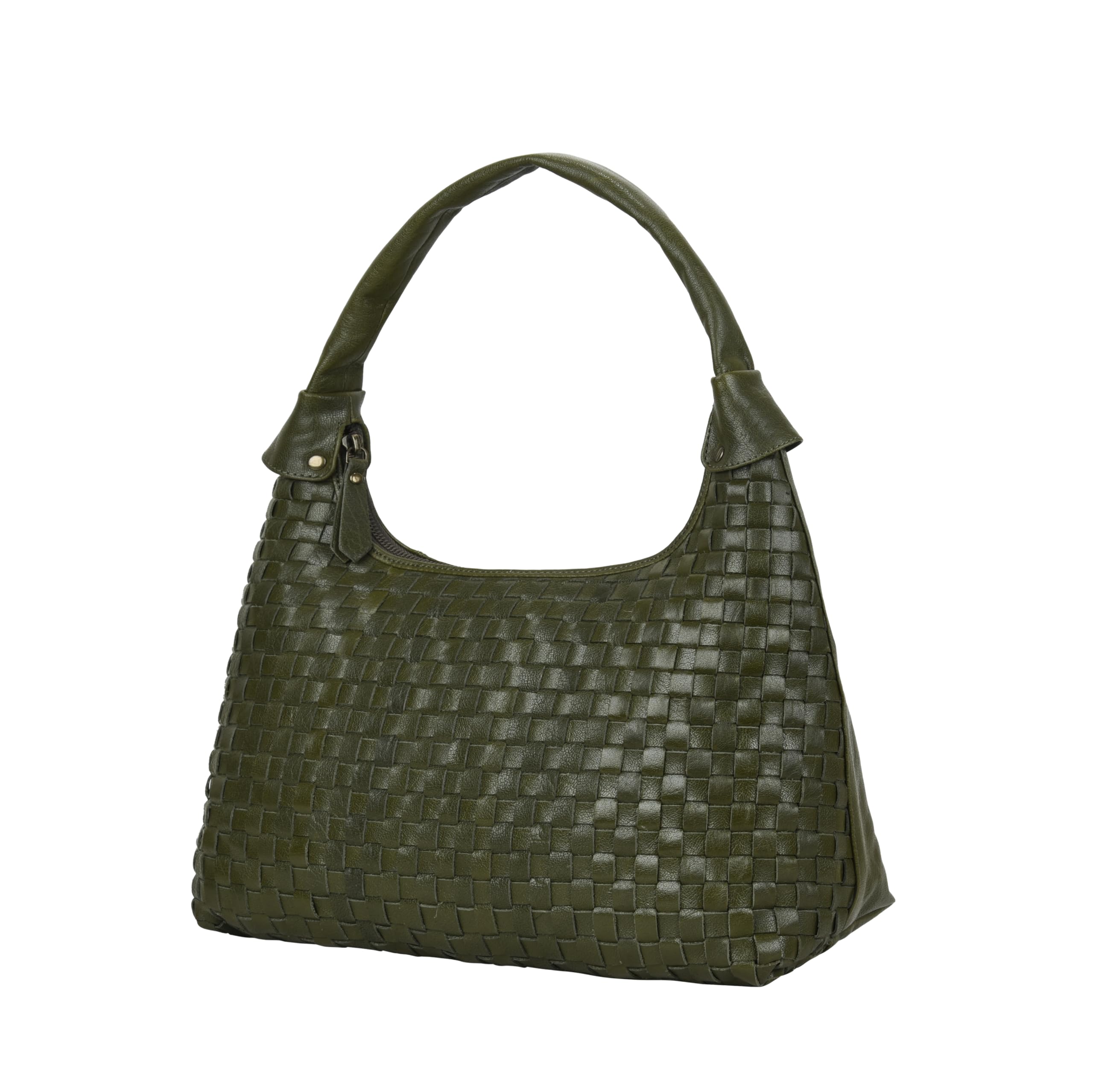 ANTONIO VALERIA Allison Braided Leather Hobo Bag