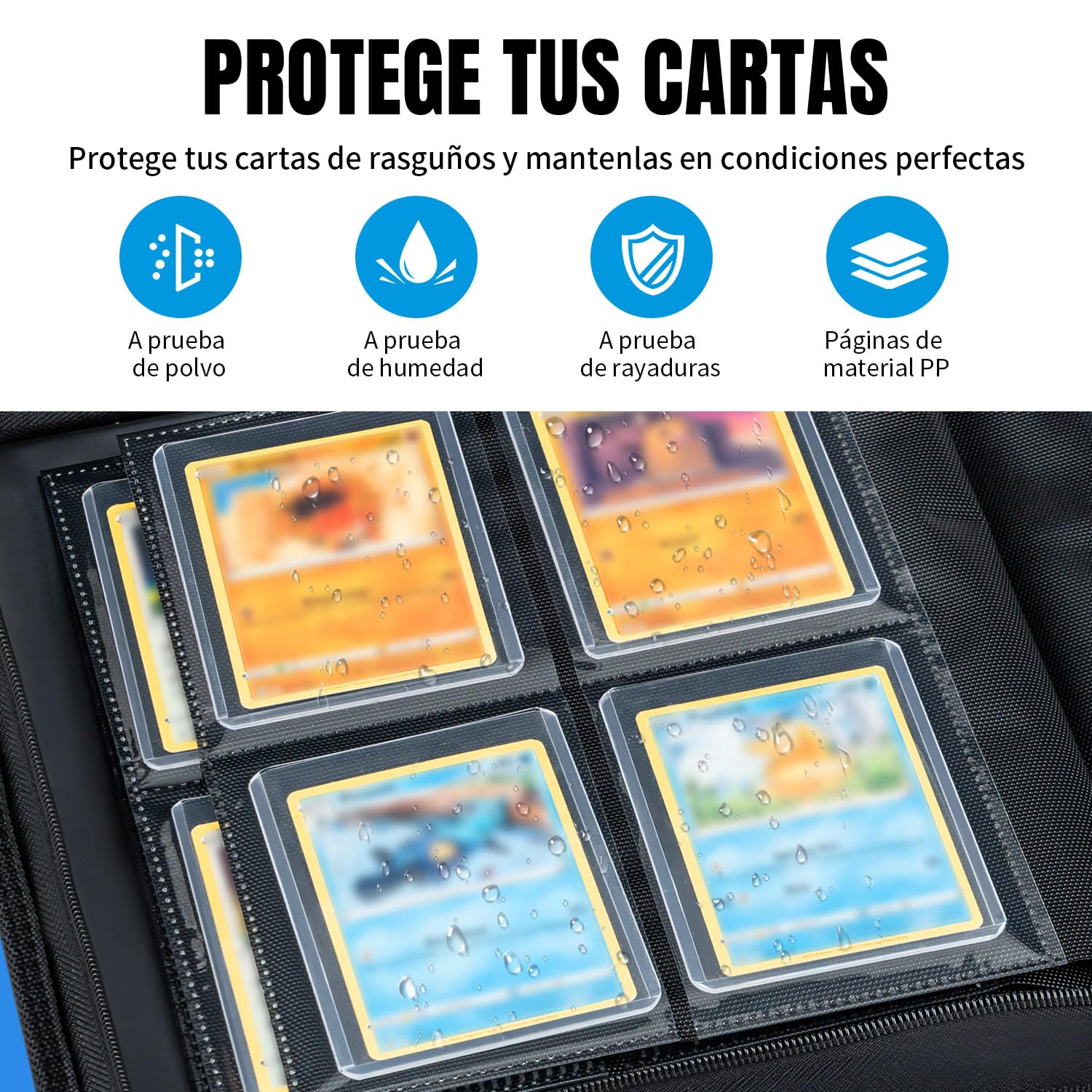 Toploader Álbum Para Tarjetas Coleccionables 112 Toploader 4 Compartimentos Con 10 Unidades 35pt Toploader Carpeta Para Tcg, Tarjetas Mtg, Álbumes Coleccionables - Negro