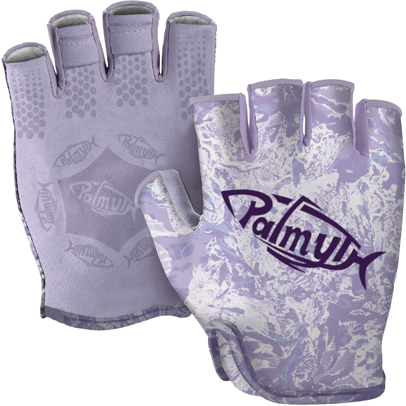 Palmyth Stubby UV Fishing Gloves Sun Protection Fingerless Glove Men Women UPF 50+ SPF for Kayaking, Paddling, Canoeing, Rowing, Driving