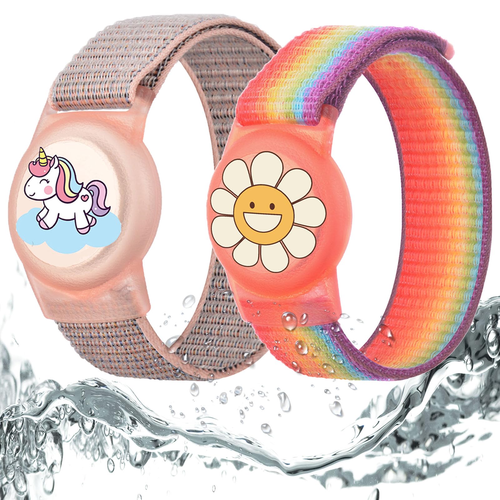 Dingfeiyu Airtag Pulsera niño, Funda Airtag Llavero Case Holder, Correa protección niños, localizador GPS Pulsera para niño Anti-arañazos — view 9