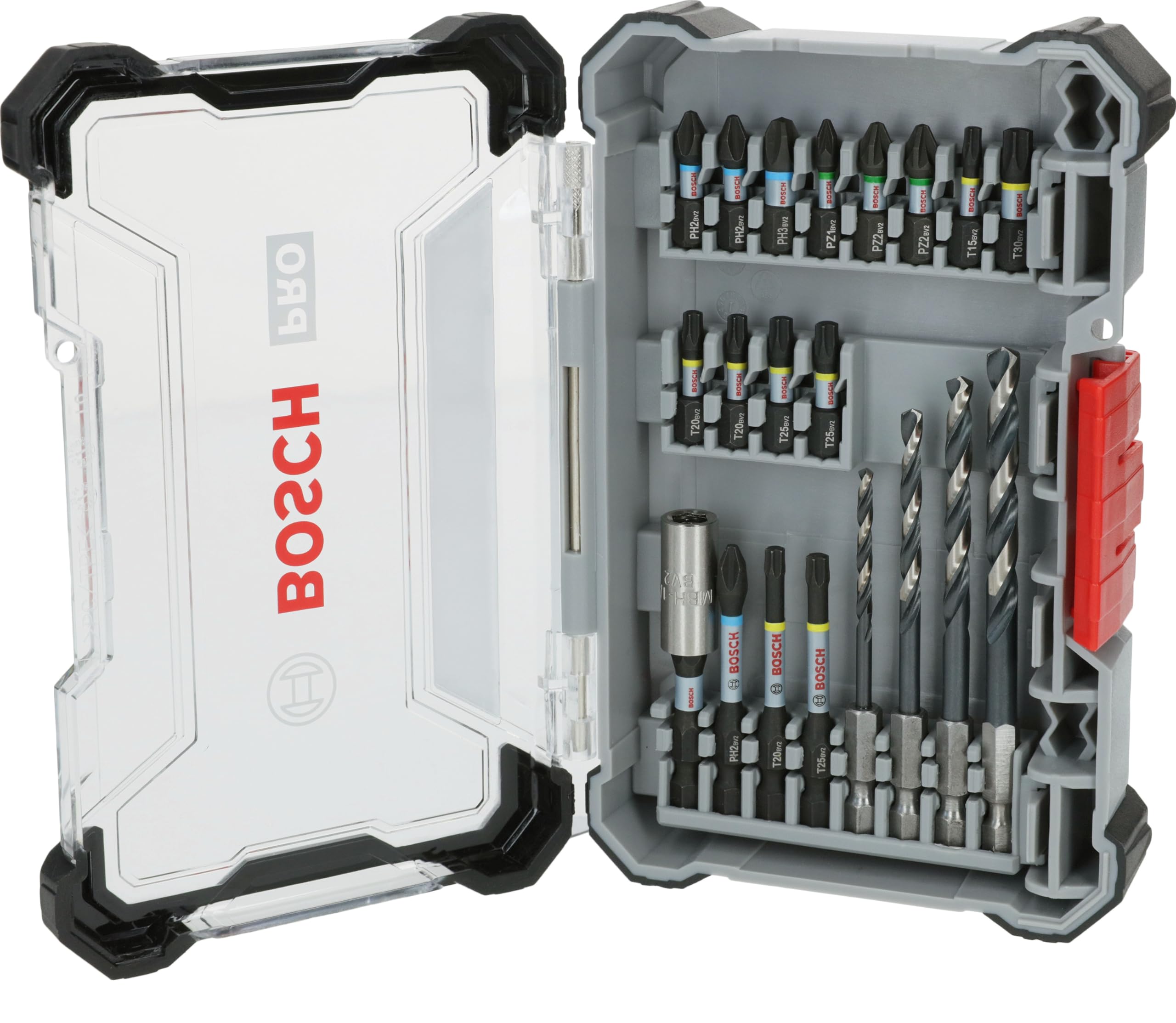 Bosch 20x PRO Impact Metal Set, 20 pcs (for Steel, Cast iron, 200 x 107 mm, Professional Accessory Screwdriver, Screwdriver)