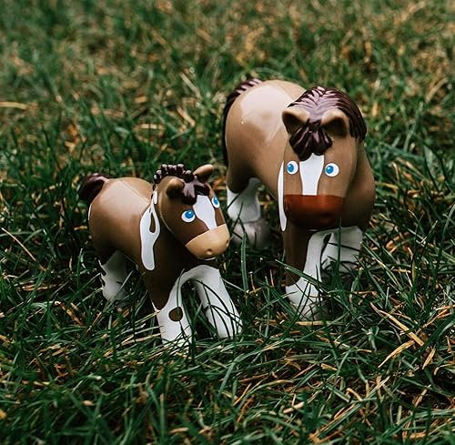 Miniatura 2 de HABA Little Friends Foal Abby - Figura de caballo de juguete de animales de granja de 3.75 pulgadas