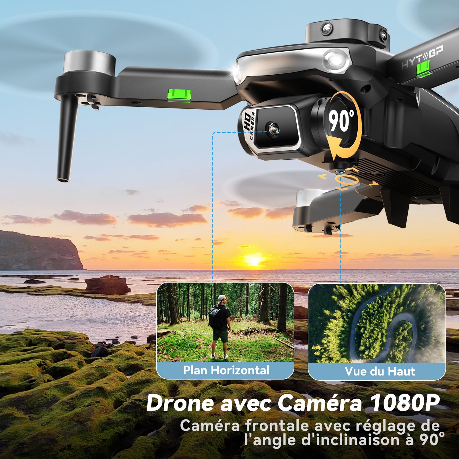 S165 Drohne mit 1080P Kamera für Erwachsene & Anfänger,45 Minuten Flugzeit (3 Akkus), 5G WiFi Echtzeitübertragung, Faltbarer Quadcopter mit One-Key Start(Black)(Standard)
