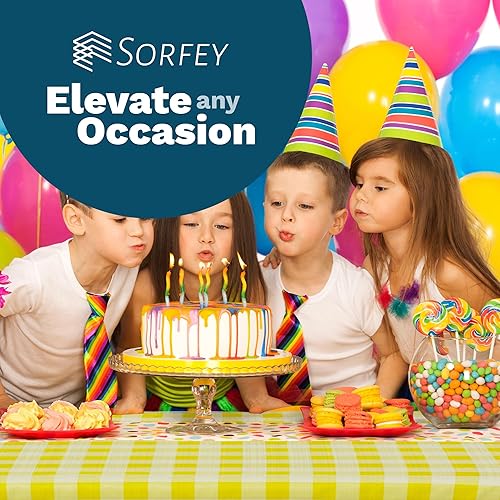 Miniatura 7 de Sorfey Mantel ajustado con elástico, vinilo con parte trasera de franela, se adapta a mesa de 24 x 48 pulgadas, rectangular, resistente al agua,