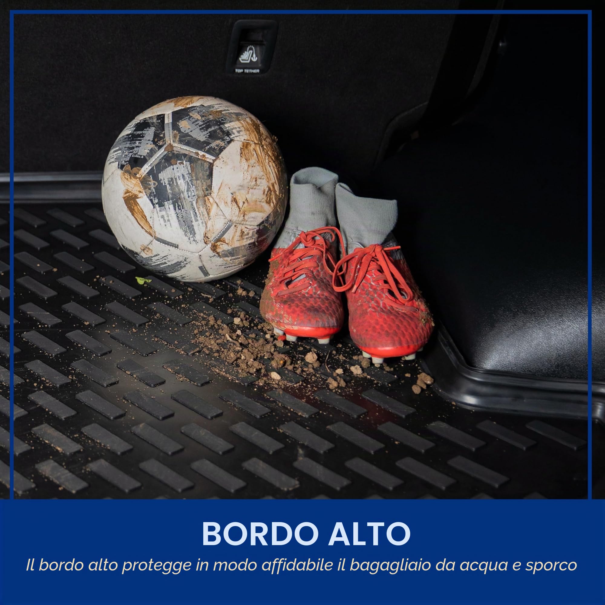 ELMASLINE 3D Vasca Auto Baule per Audi Q5 II (FY) 2016-2025 | Vasca per il bagagliaio | Bordo extra Alto
