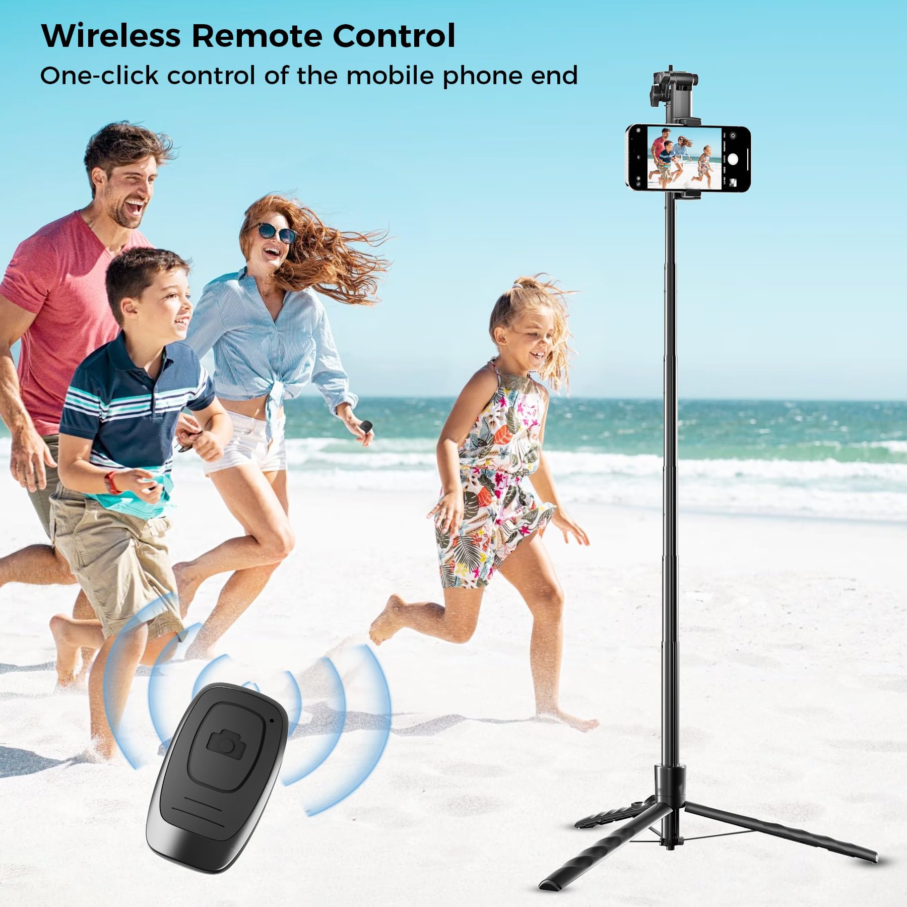 Treppiede per iPhone con luce per registrazione video, treppiede portatile per fotocamera e telefono, selfie stick con luce per creatori di contenuti, vlogging, Tiktok