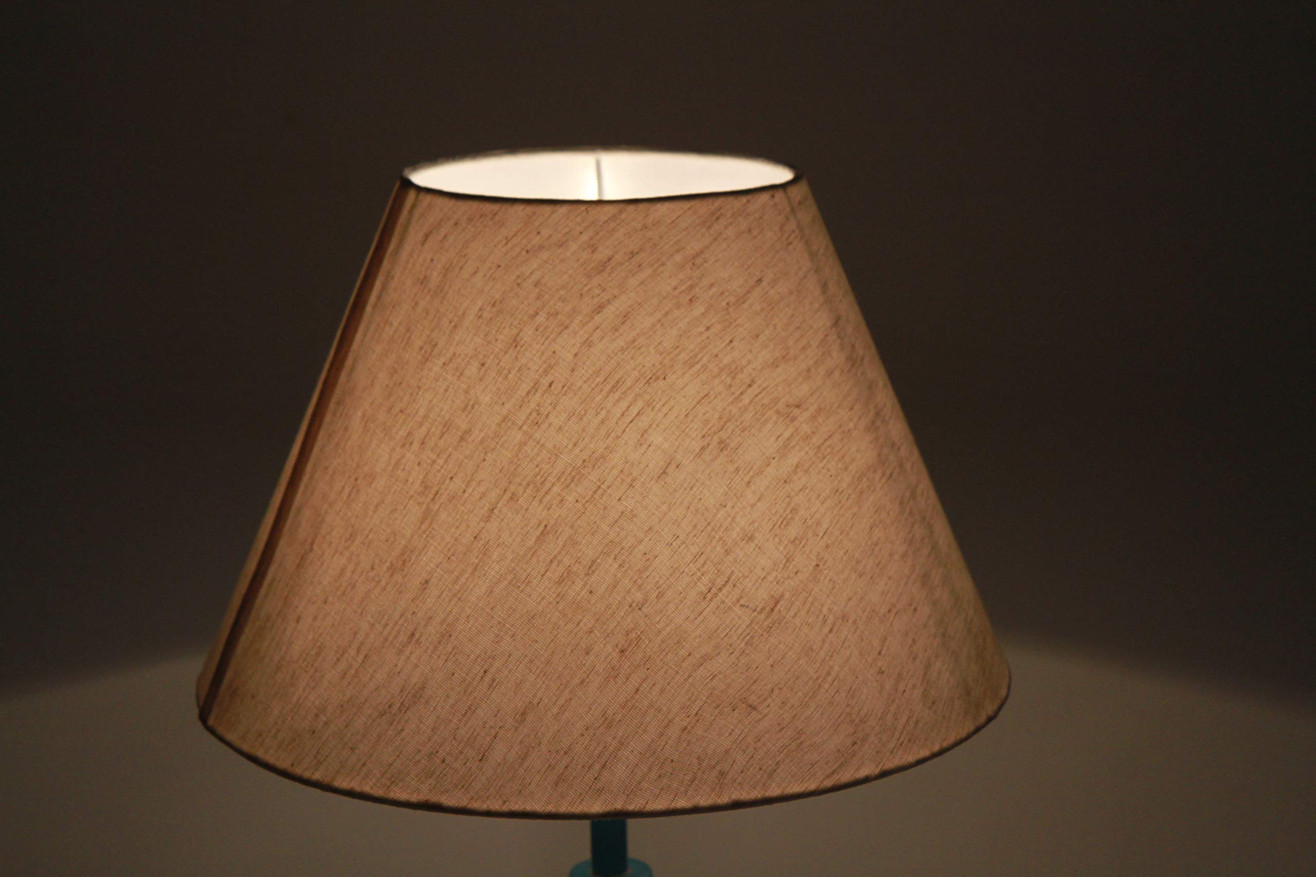 PineCraft International Conical Natural Linen Finish Lamp Shade for Table Lamps, Floor Lamps, Lampshade Suitable for Bedroom, Living Room, Home Decor and Decoration, 12 Inch (Beige, Natural Linen)