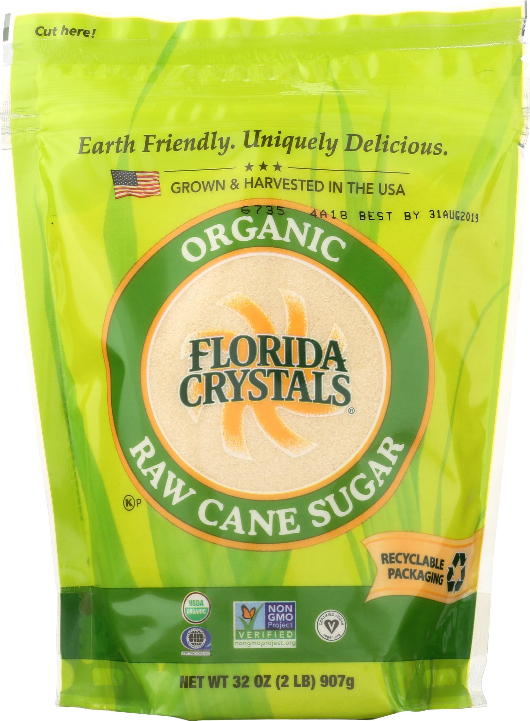 Florida Crystals, Sugar Cane Raw Organic, 32 Ounce