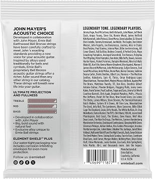 Ernie Ball Medium Light Earthwood Bell Bronze Acoustic Guitar Strings 12-54