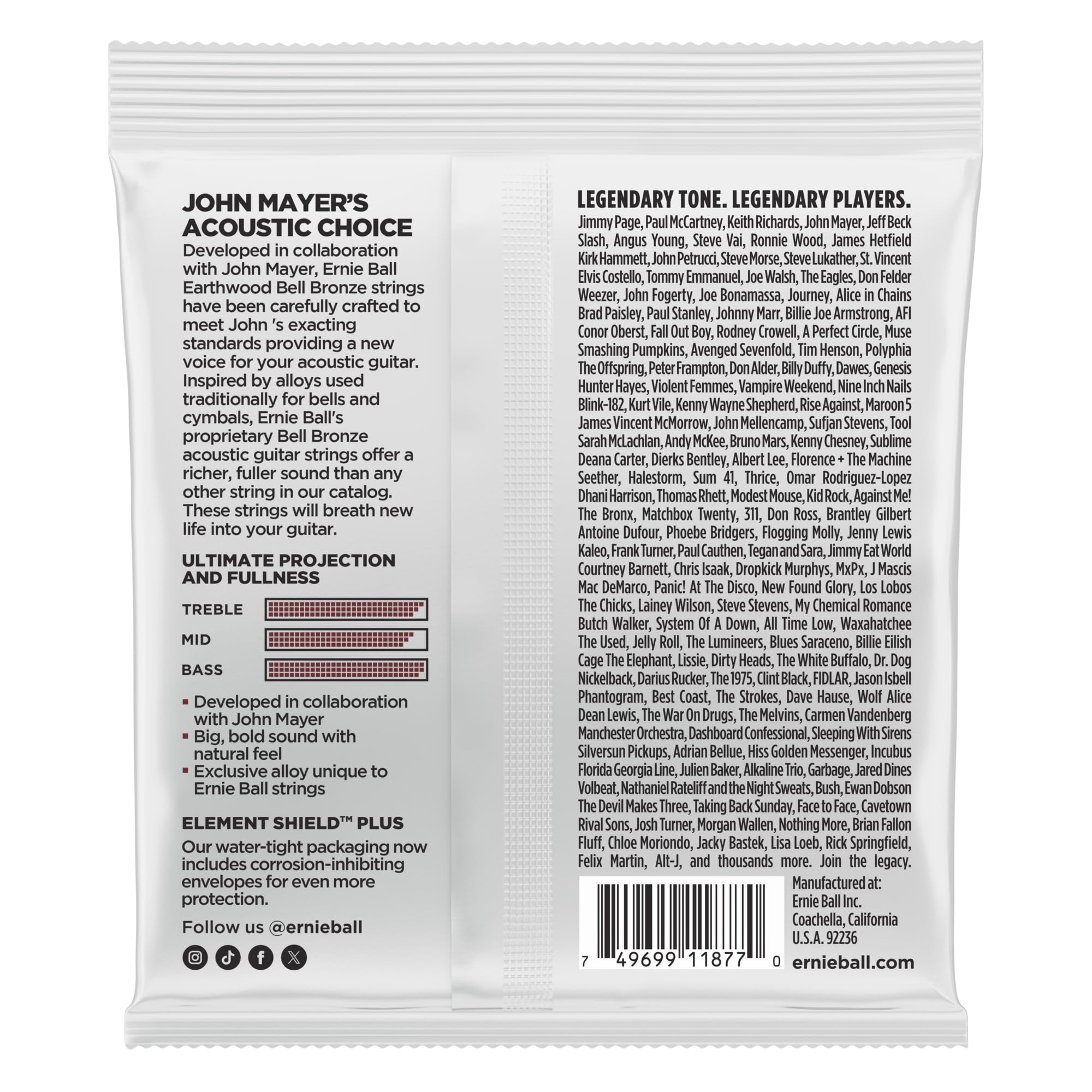 Ernie Ball Slide Tube Acier Guitare Moyen - Slide Rond Pour Son Chaud Et Précis