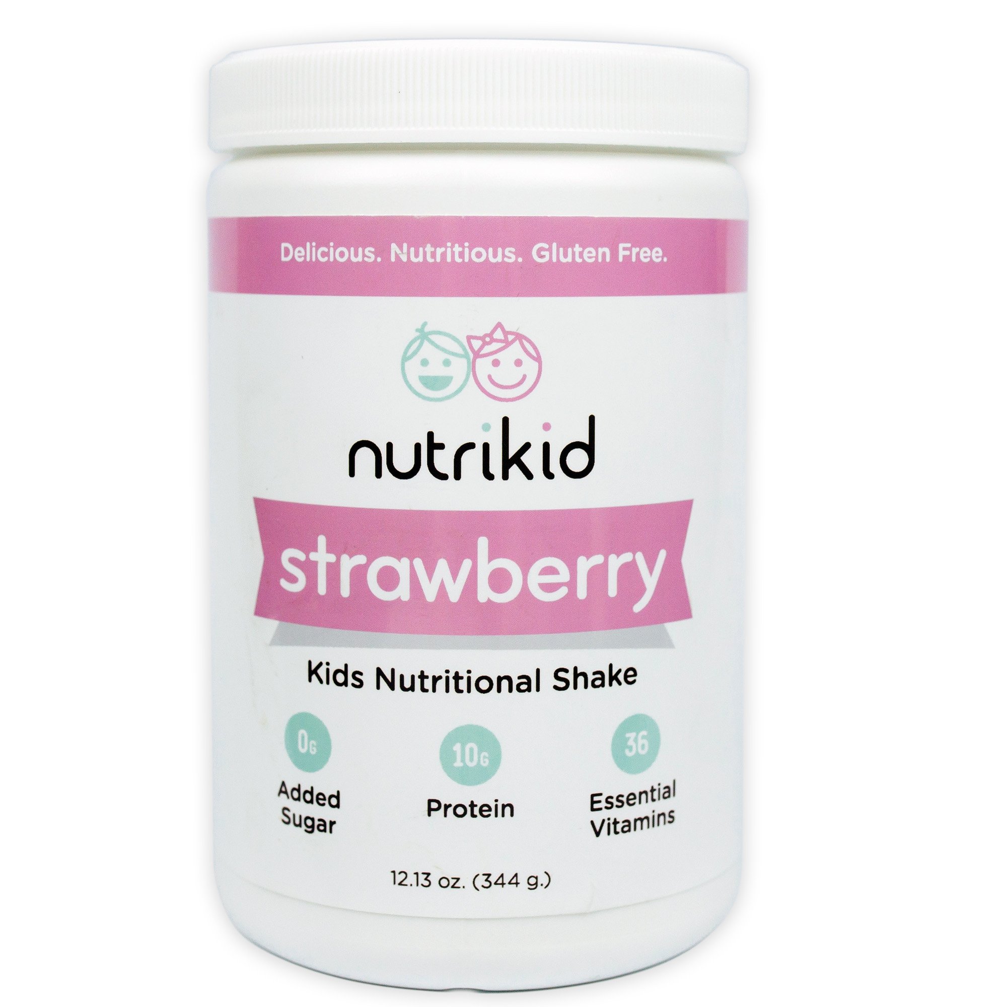 Kids Protein Shake - Nutritional Strawberry Superfood Powder With Essential Vitamins, Fiber & Digestive Enzymes - Toddler Nutrition Drink - Boost Growth, Bone Health & Brain Development - 12.13oz