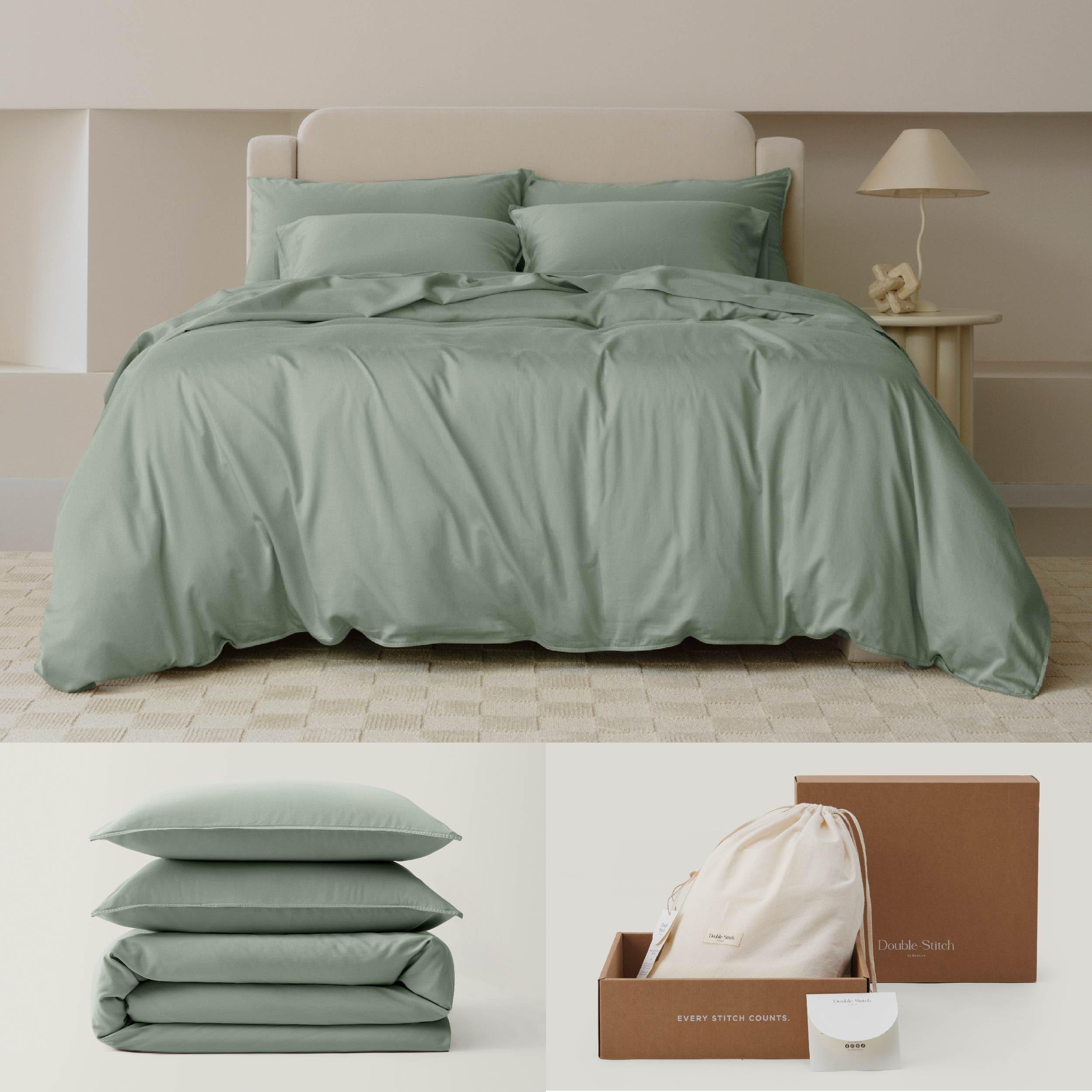 Double Stitch Cotton Tencel Duvet Cover