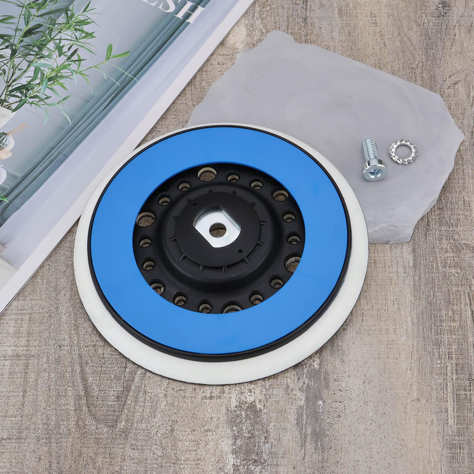 SG Store Almohadilla de Soporte de 150 mm Perno M8 Incluido Compatible con Rupes BigFoot Compatible con LHR21 ES Compatible con MARK 2,3 Almohadilla de Lijado para Pulidoras Dura