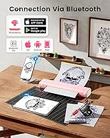 Vista 2 de Phomemo Impresoras portátiles inalámbricas para viajes, M08F impresora térmica Bluetooth compatible con papel tamaño carta de EE.UU. de 8.5"x11