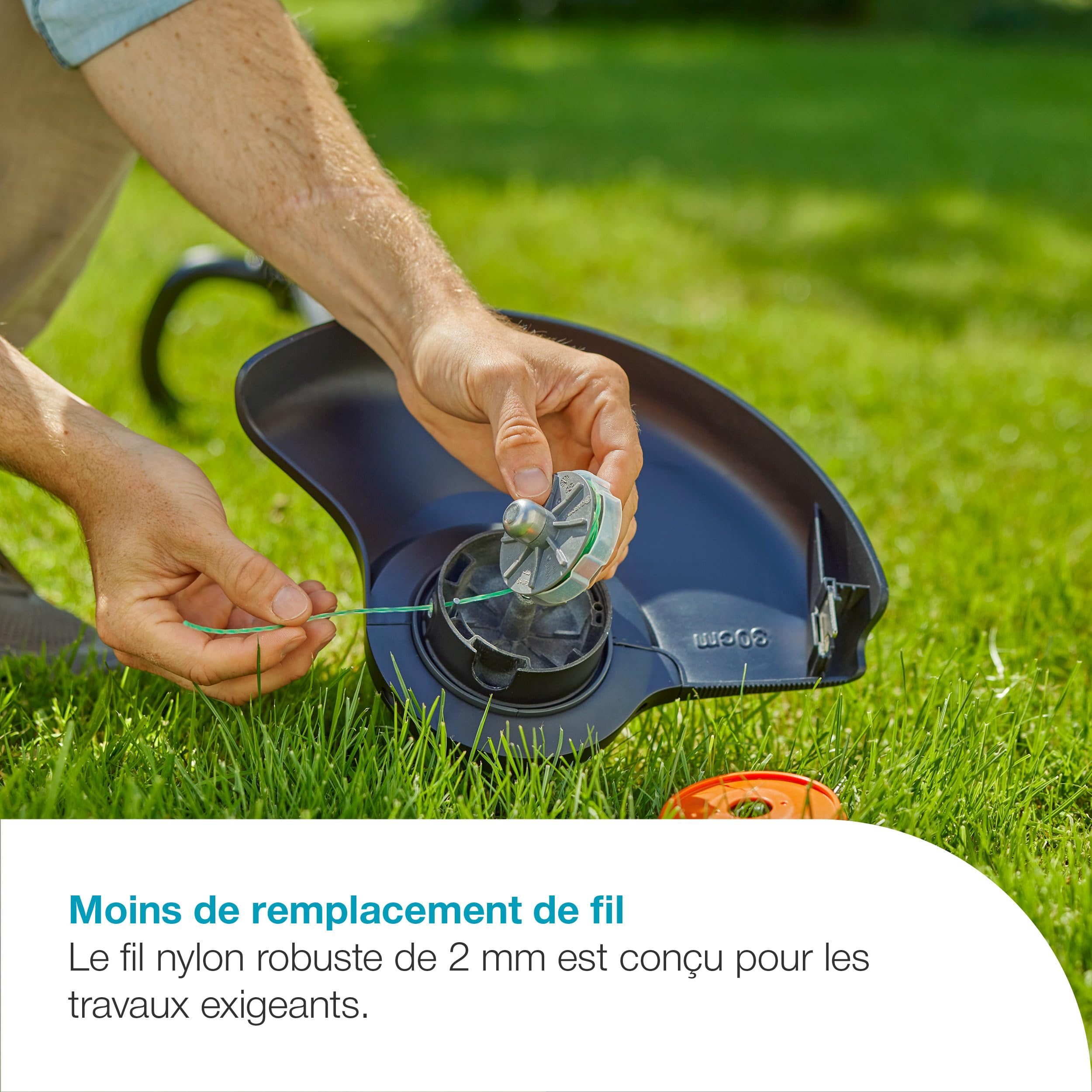 Gardena Coupe-Bordures PowerTrim 30/18V P4A - sans Chargeur ni Batterie: Puissant, Fil Nylon 2 mm, Réglable, pour Herbe Dense, sans Fil (14703-55)